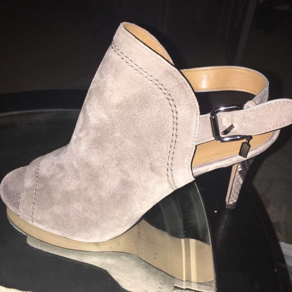 Coach high heel mule w/snake detail NWOB